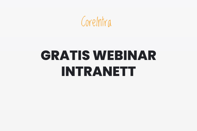 Gratis webinar om intranett